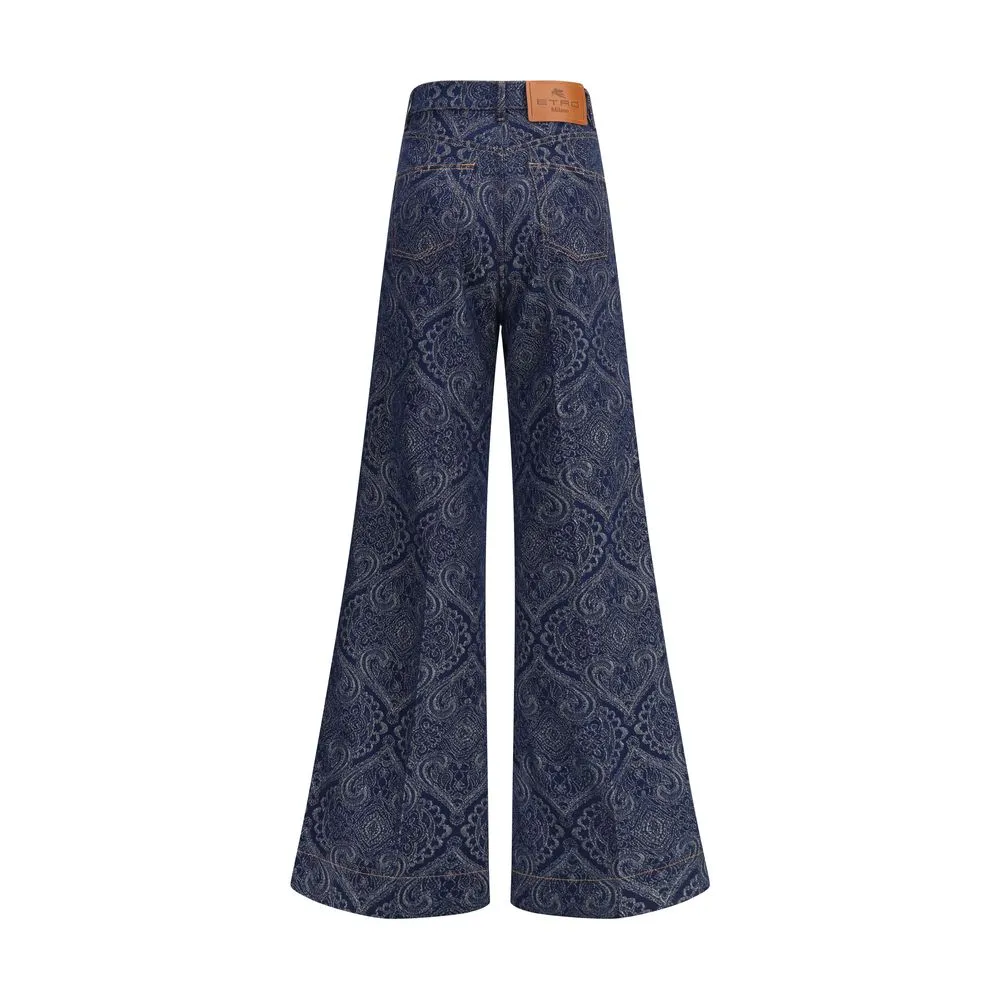 Jacquard-patterned flare Jeans sold by Lord & Taylor product image thumbnail 2