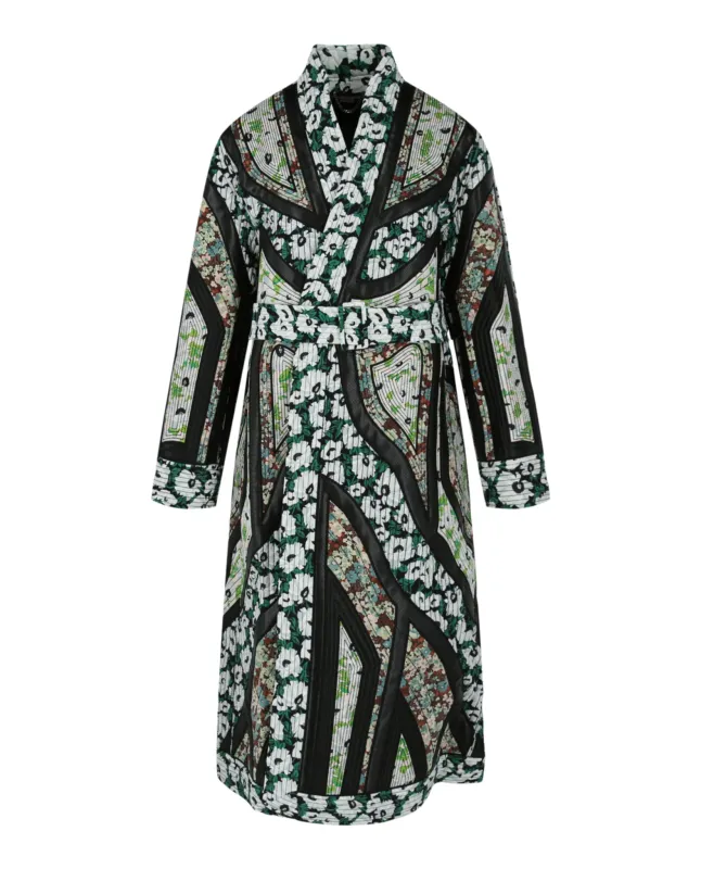 Stella McCartney Striped Print Belted Coat made by Stella McCartney