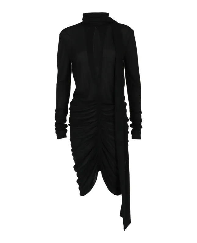 Ruched Scarf Stretch-Crepe Dress made by Givenchy