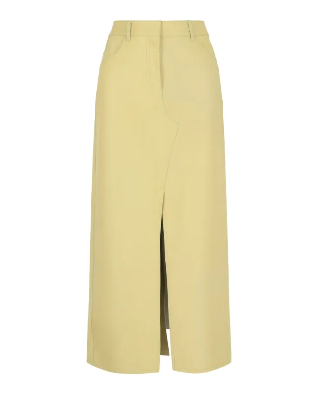 Leather Pencil Skirt With Front Split sold by Lord & Taylor