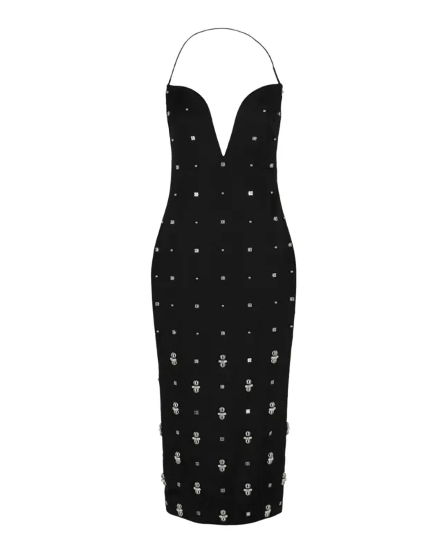 4G Embellished Silk Midi Dress made by Givenchy