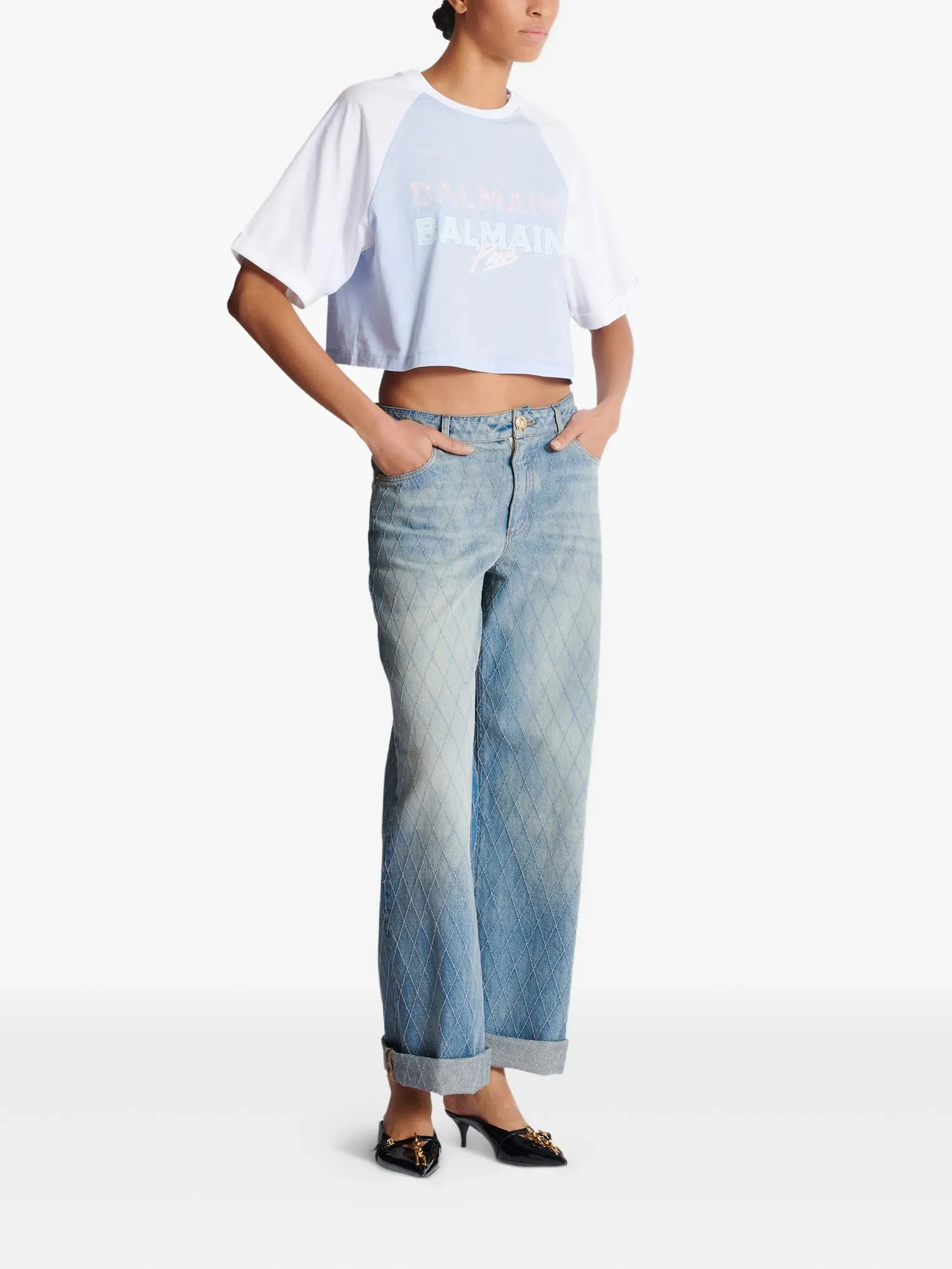CROPPED SS T-SHIRT sold by Lord & Taylor product image thumbnail 4