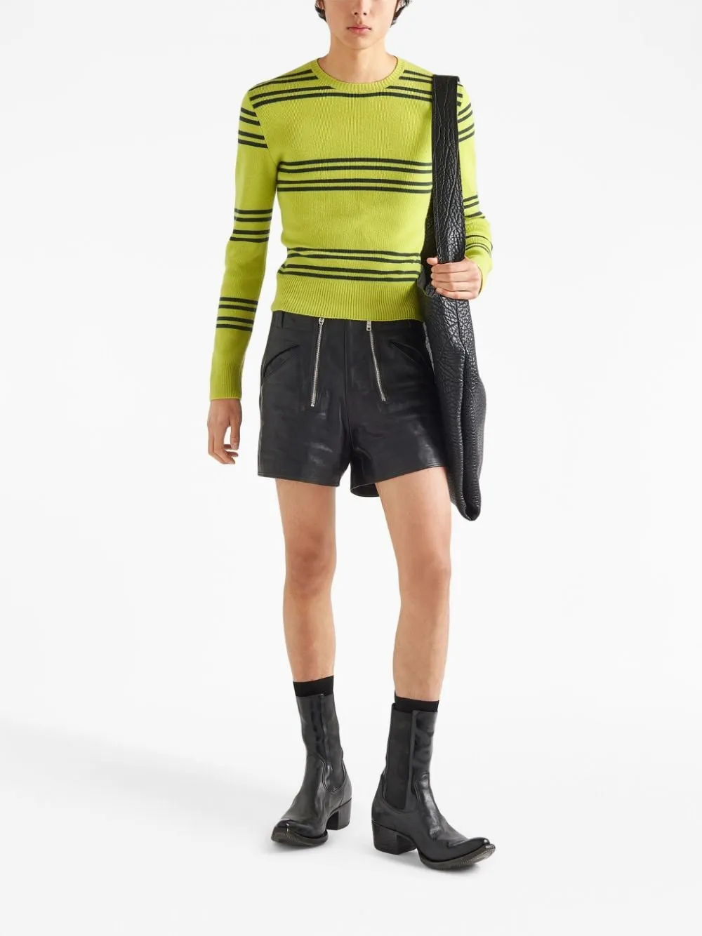 GREEN COTTON CREW-NECK SWEATER sold by Lord & Taylor product image thumbnail 5