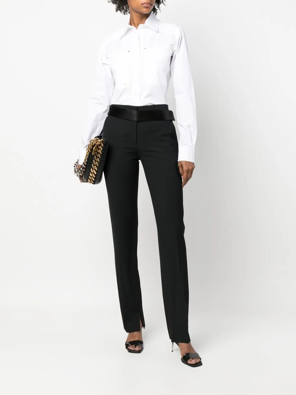 BLACK POLYESTER TWILL TROUSERS sold by Lord & Taylor product image thumbnail 2