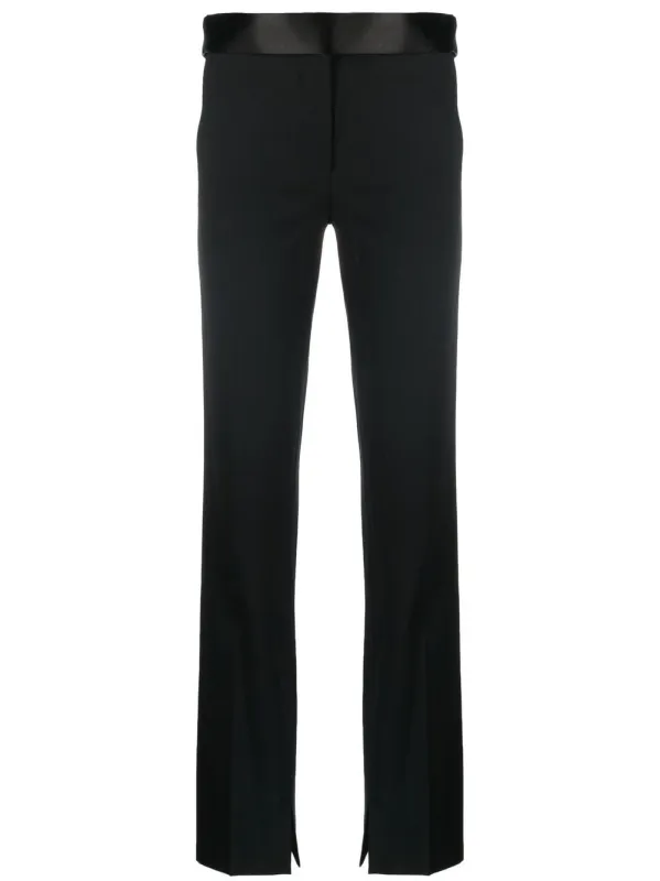 BLACK POLYESTER TWILL TROUSERS sold by Lord & Taylor