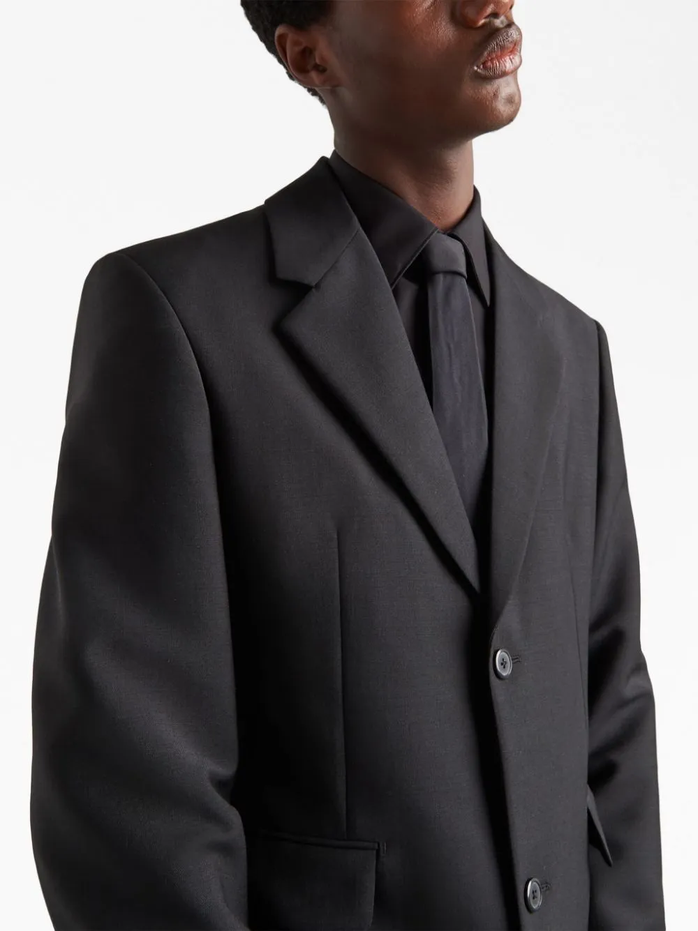 SINGLE-BREASTED BLACK LEATHER JACKET sold by Lord & Taylor product image thumbnail 3