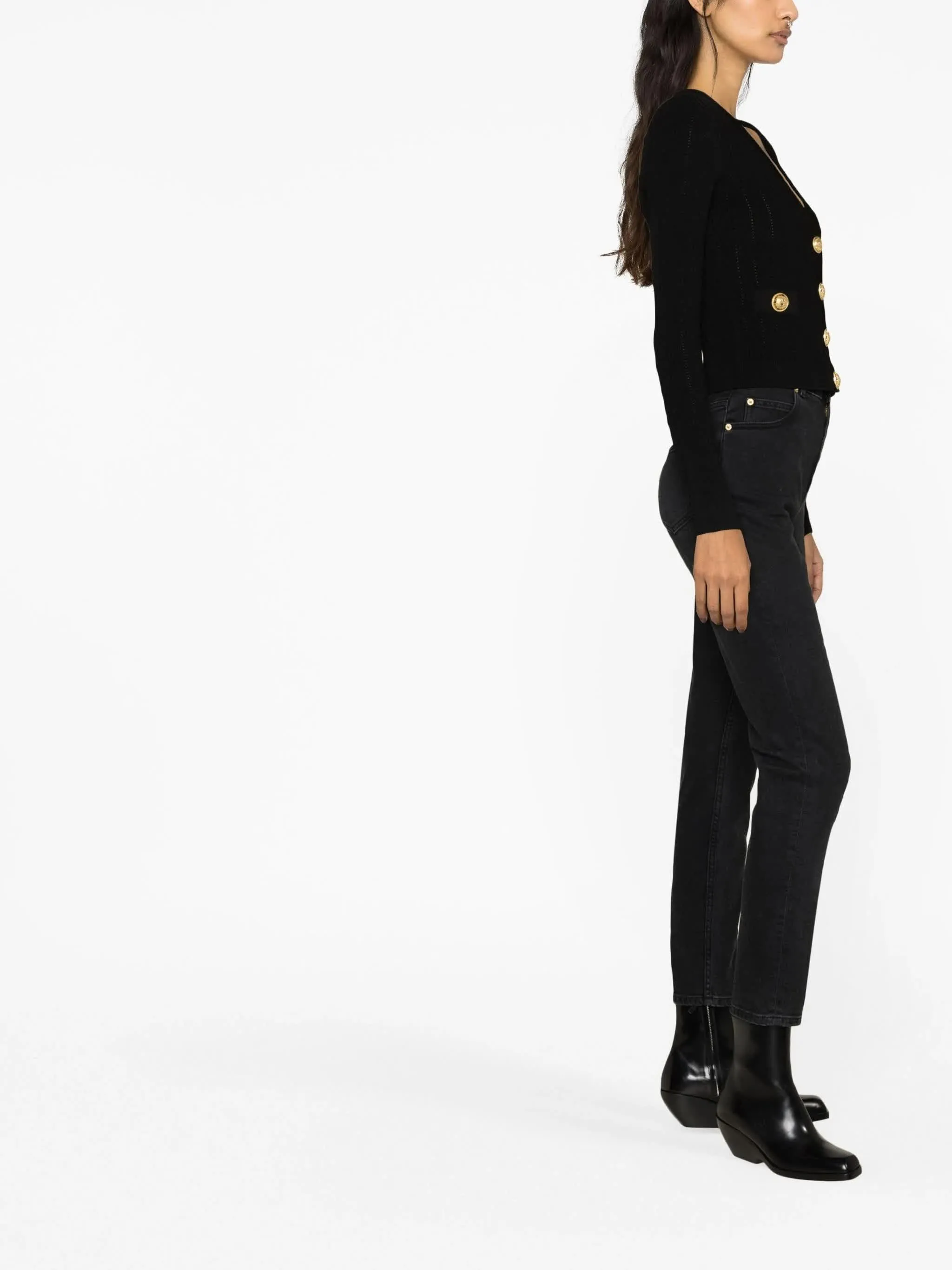 BLACK SHORT KNIT CARDIGAN sold by Lord & Taylor product image thumbnail 3