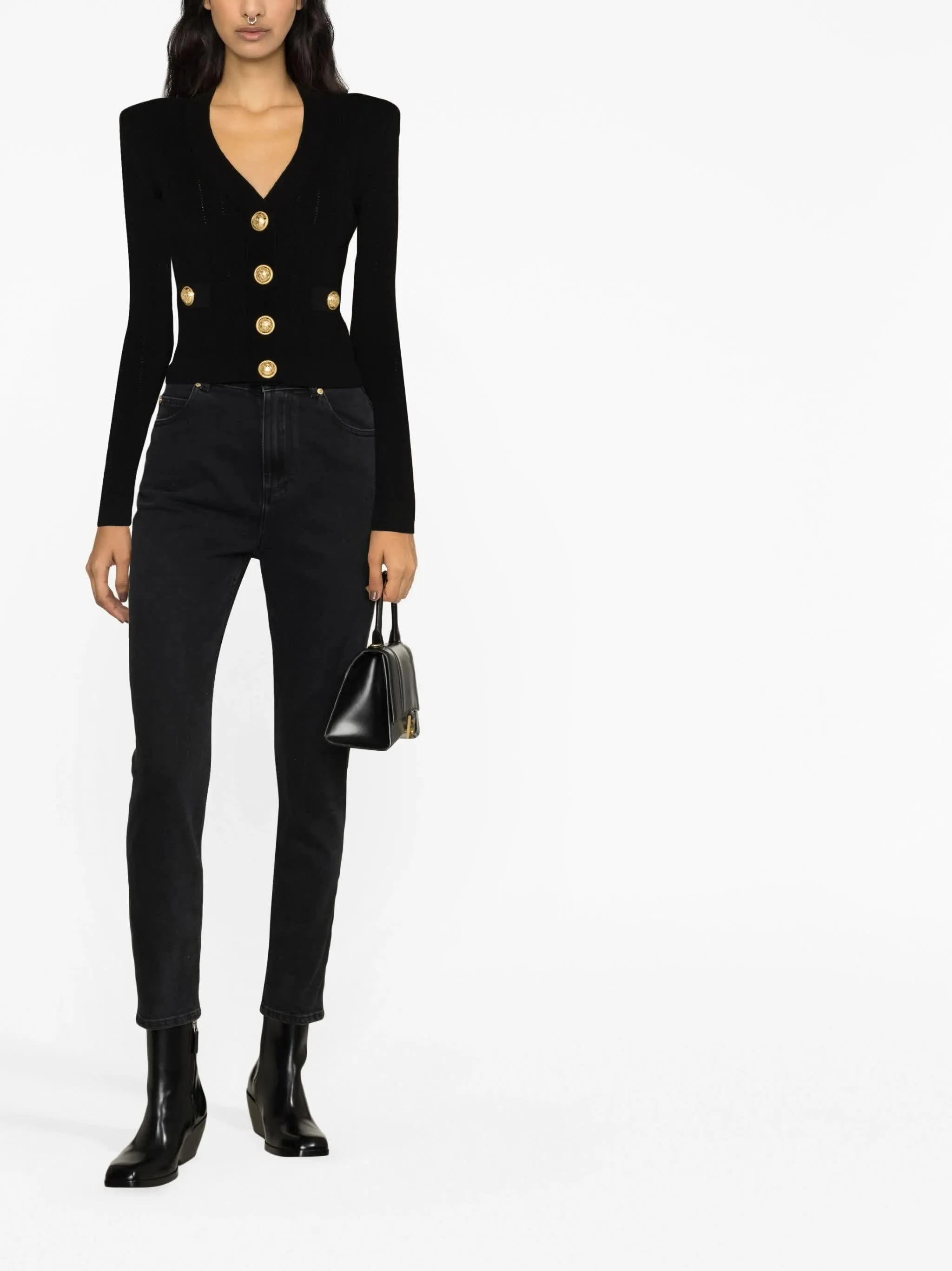BLACK SHORT KNIT CARDIGAN sold by Lord & Taylor product image thumbnail 2