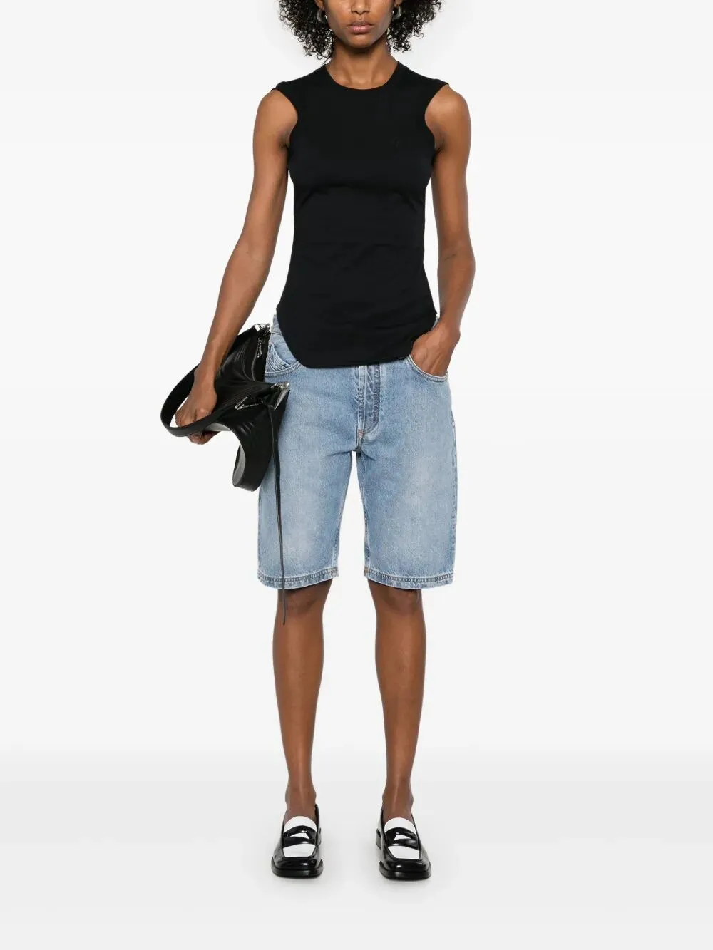 REESE BLACK COTTON TANK TOP sold by Lord & Taylor product image thumbnail 4