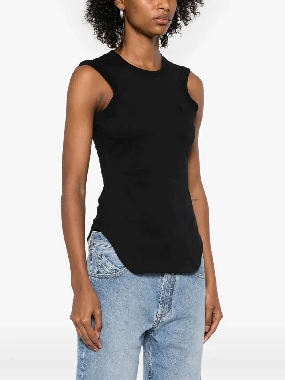 REESE BLACK COTTON TANK TOP sold by Lord & Taylor product image thumbnail 2