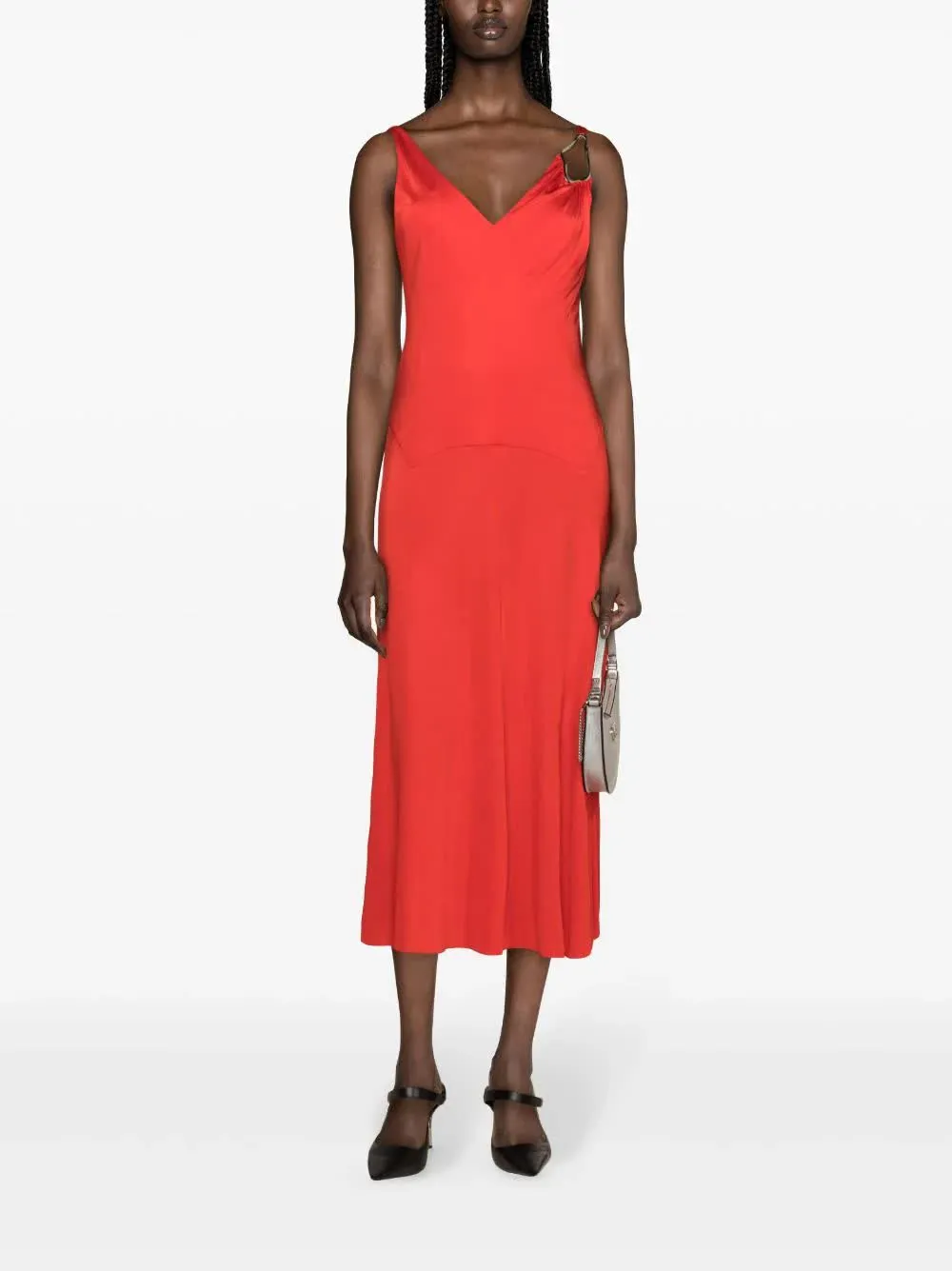 SLEEVELESS A-LINE RED MIDI DRESS sold by Lord & Taylor product image thumbnail 2