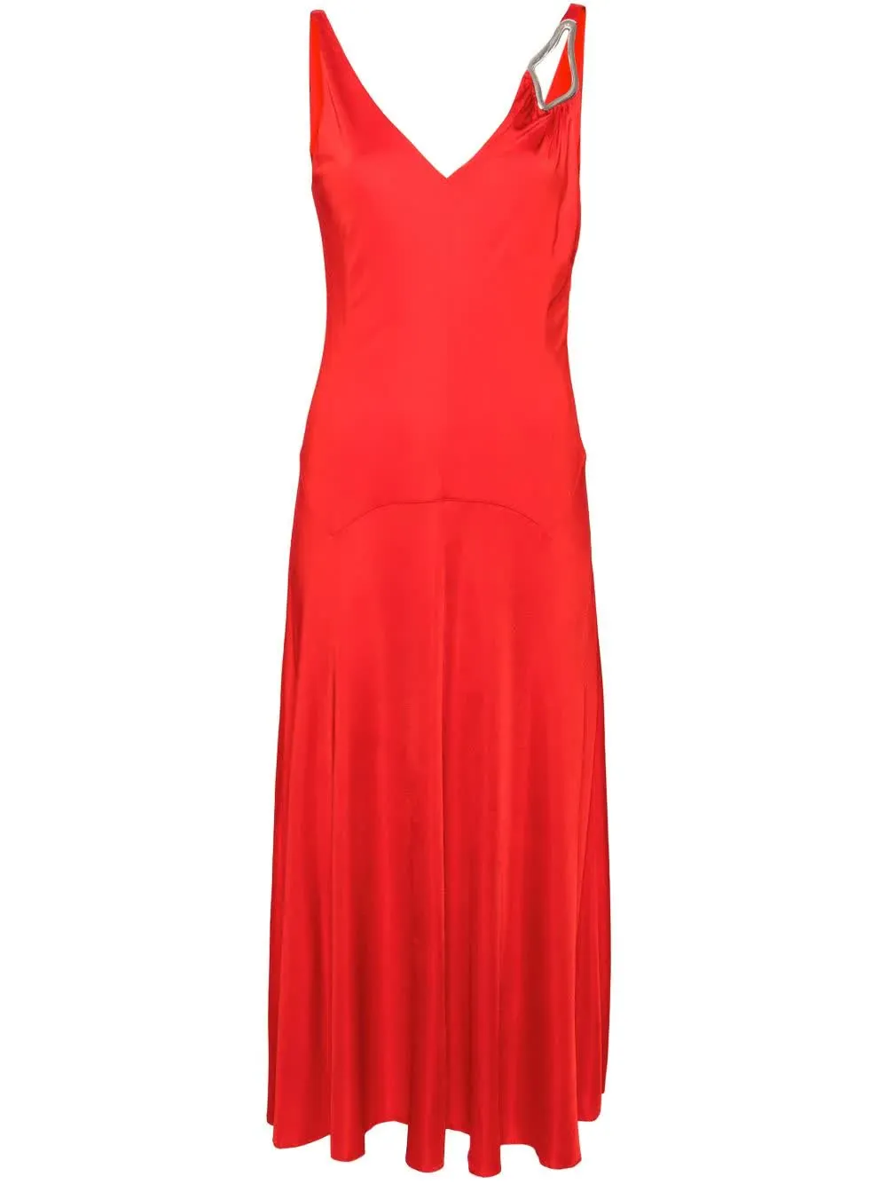 SLEEVELESS A-LINE RED MIDI DRESS sold by Lord & Taylor