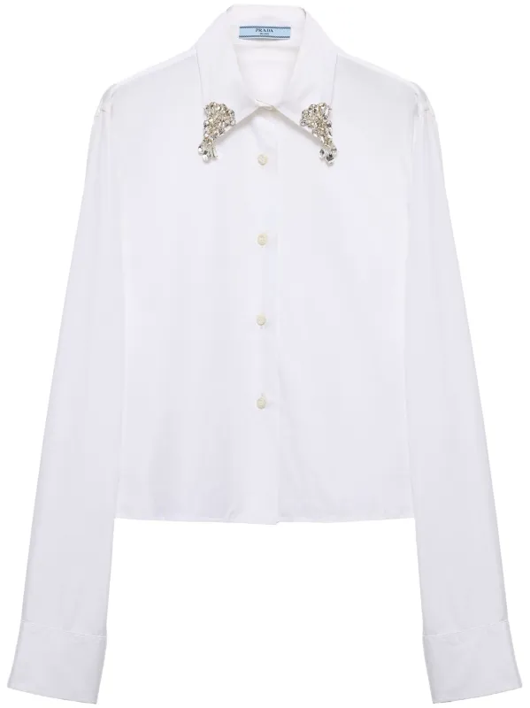 WHITE CALF LEATHER SHIRT made by Prada