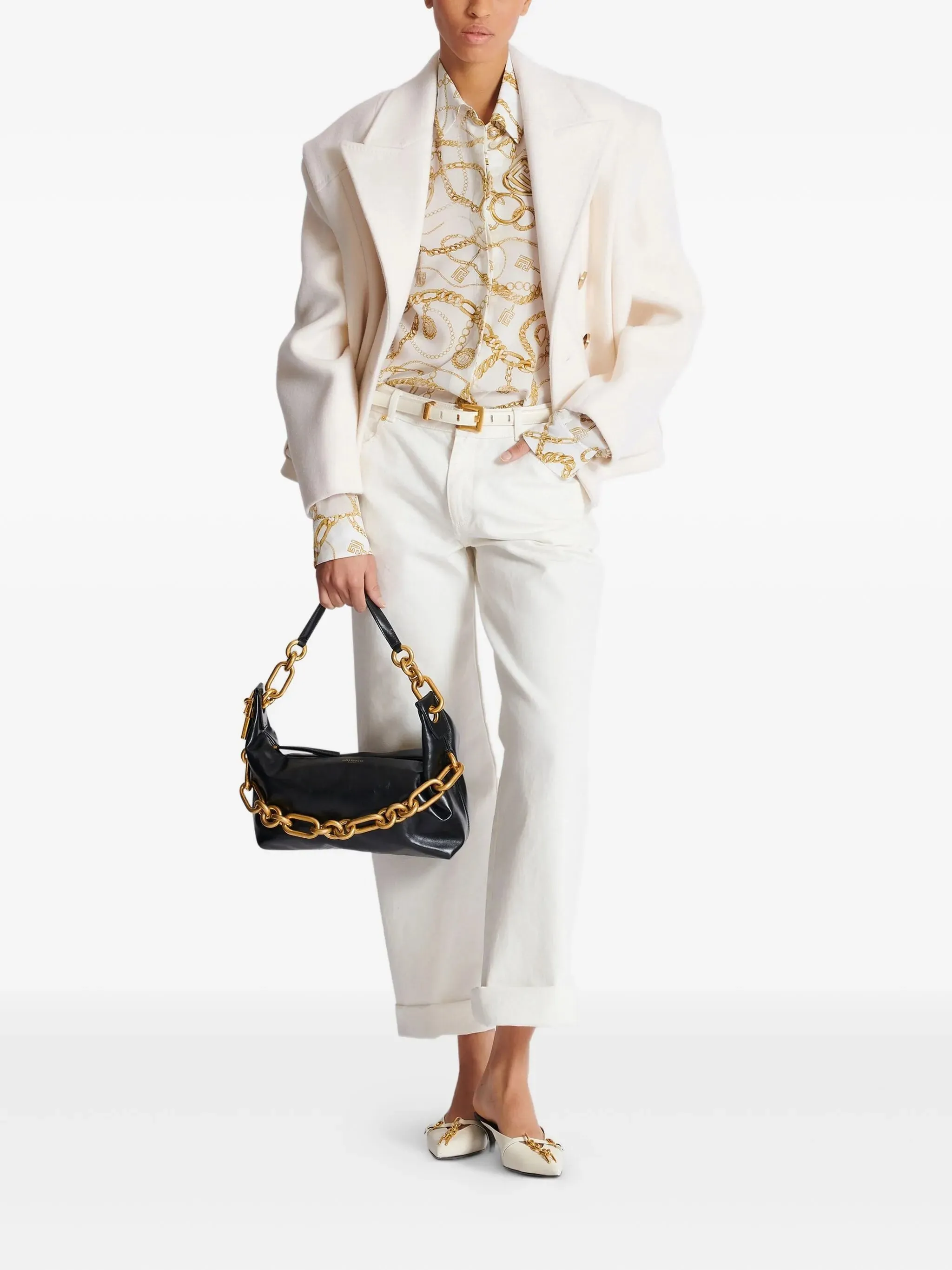 WHITE PURE SILK SHIRT sold by Lord & Taylor product image thumbnail 2