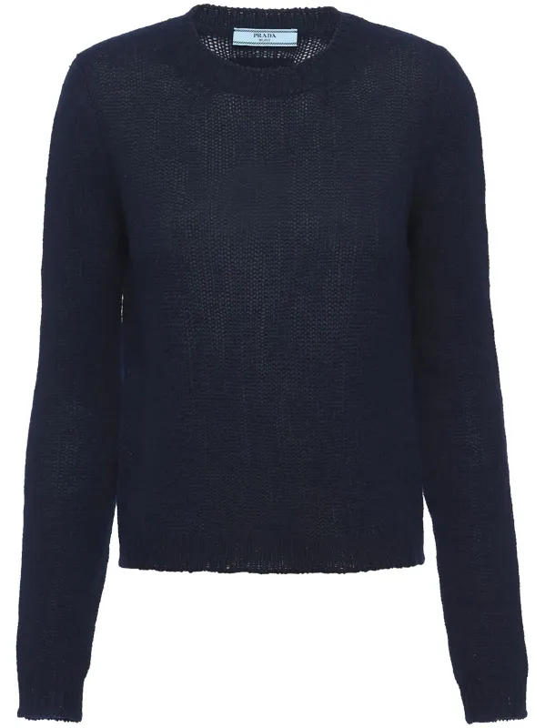 BLUE COTTON CREW NECK SWEATER sold by Lord & Taylor