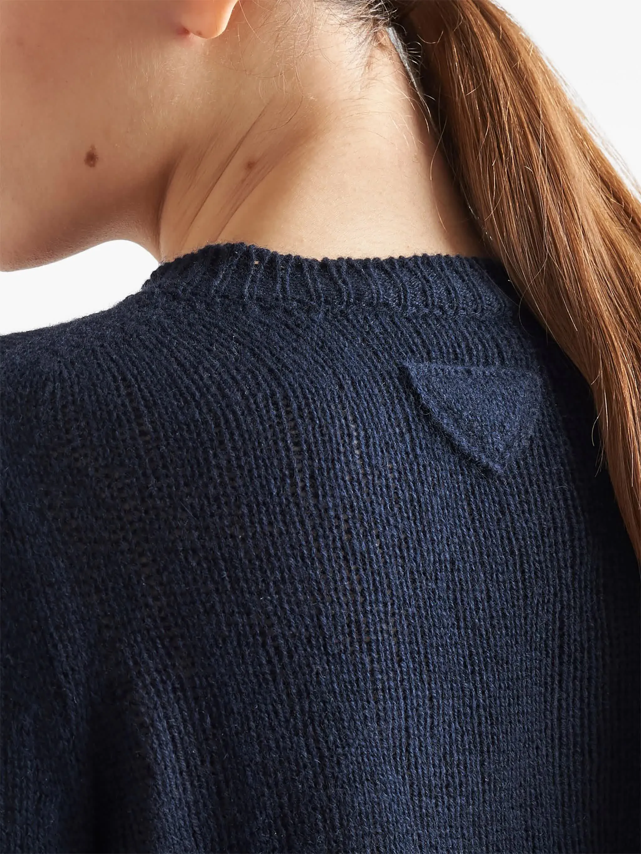 BLUE COTTON CREW NECK SWEATER sold by Lord & Taylor product image thumbnail 5
