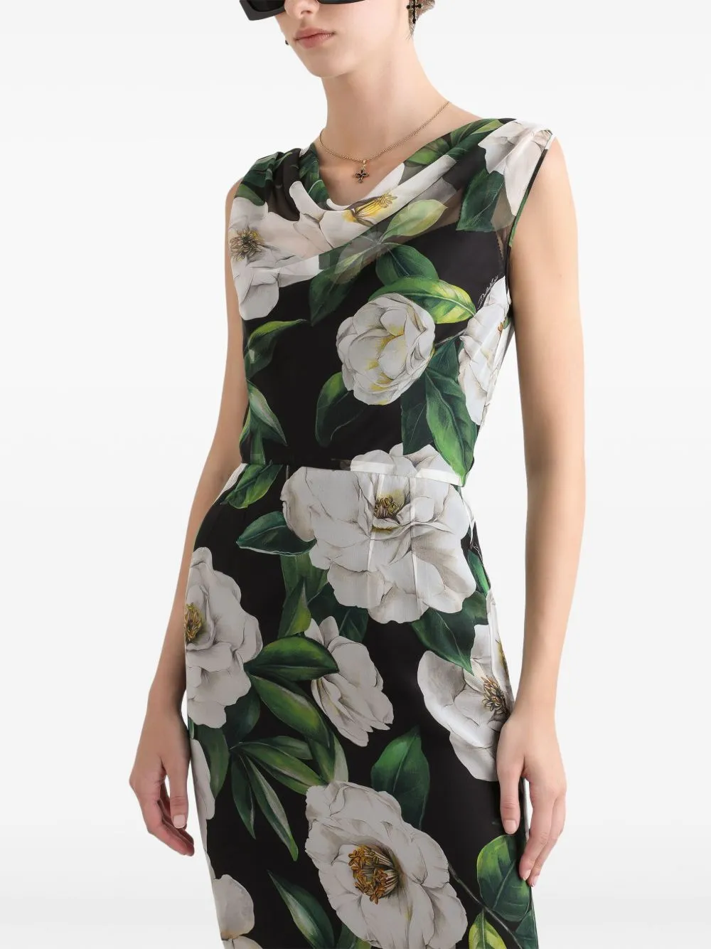 MULTICOLOR MIDI SILK DRESS sold by Lord & Taylor product image thumbnail 4