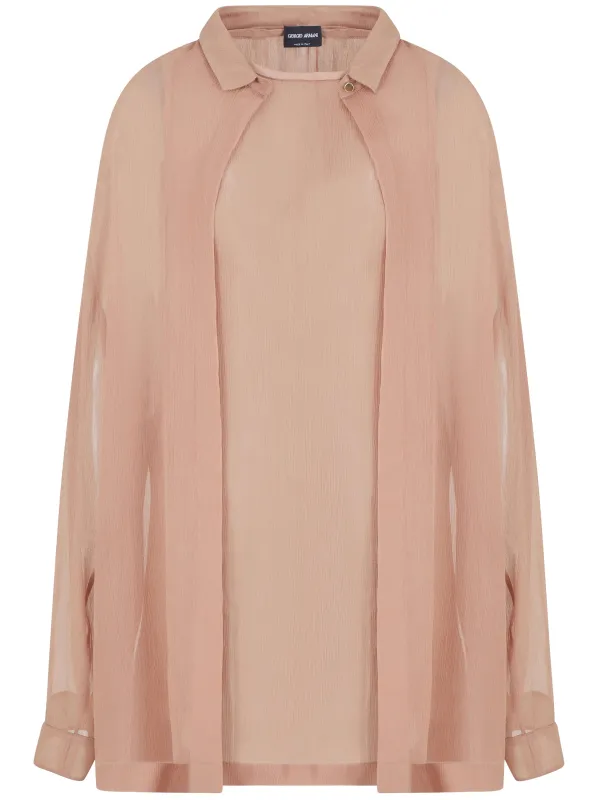 WIDE PINK SILK SHIRT sold by Lord & Taylor