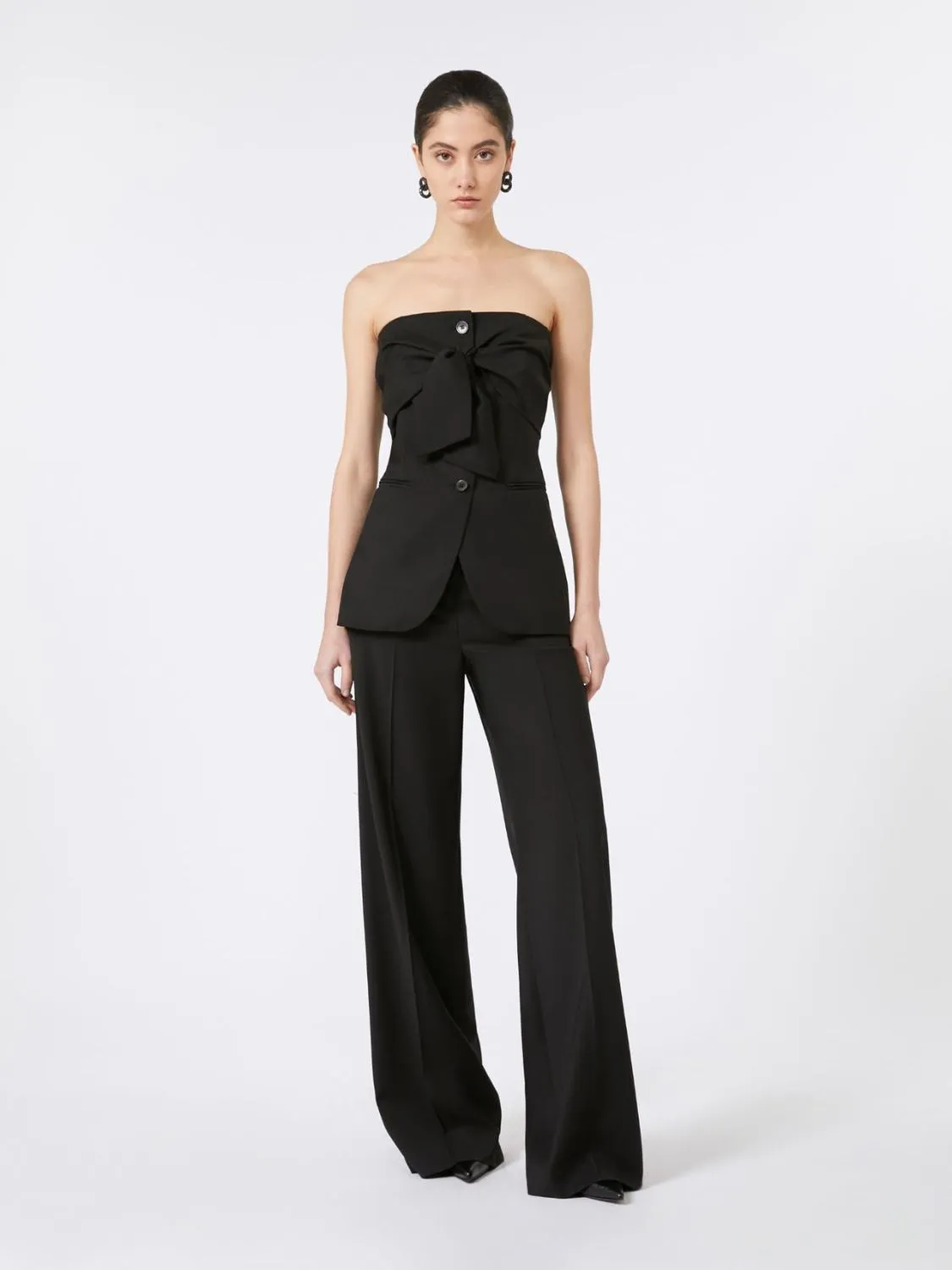 LONG BLACK WOOL TROUSERS sold by Lord & Taylor product image thumbnail 4