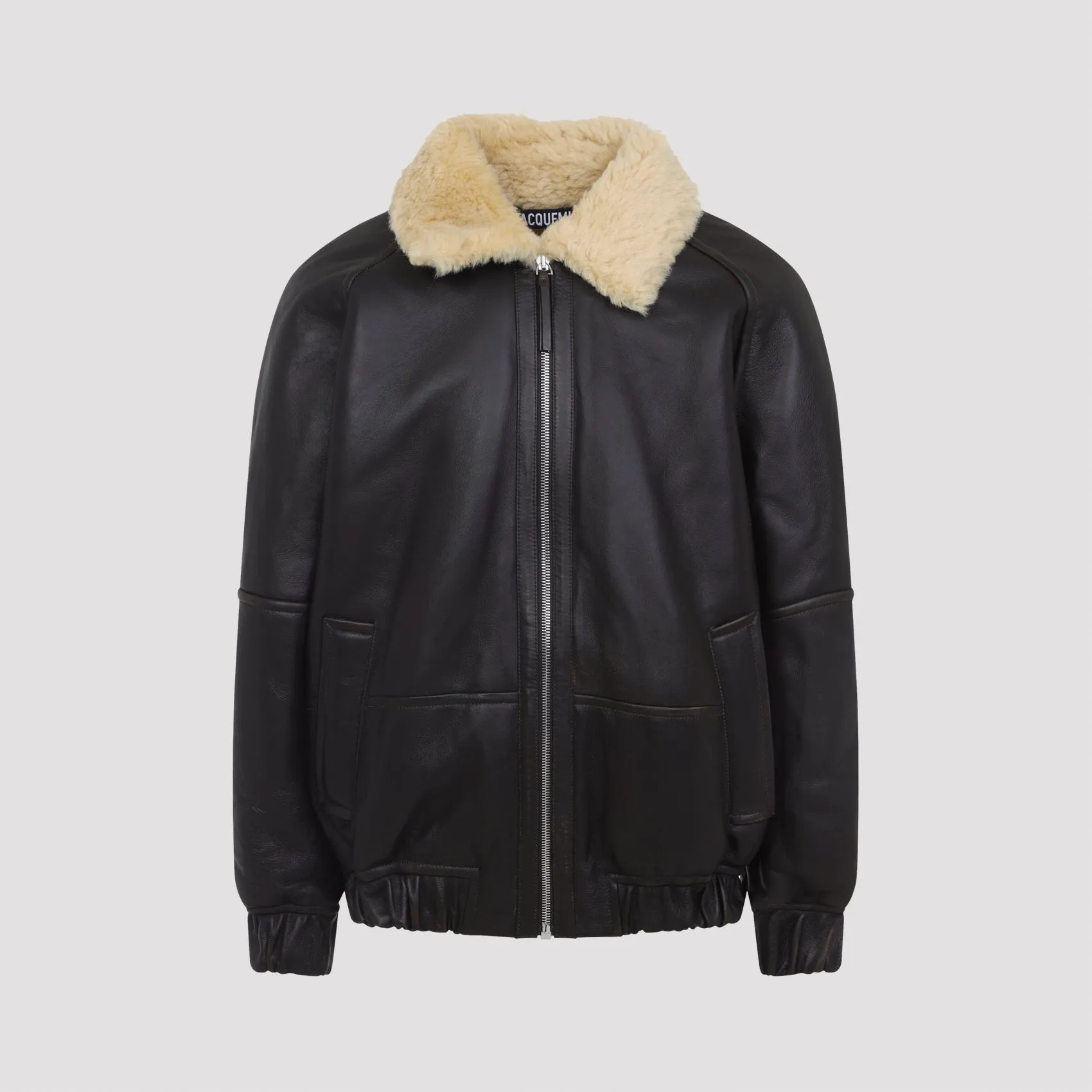 DARK BROWN BOMBARDIER LAMB LEATHER JACKET sold by Lord & Taylor product image thumbnail 3