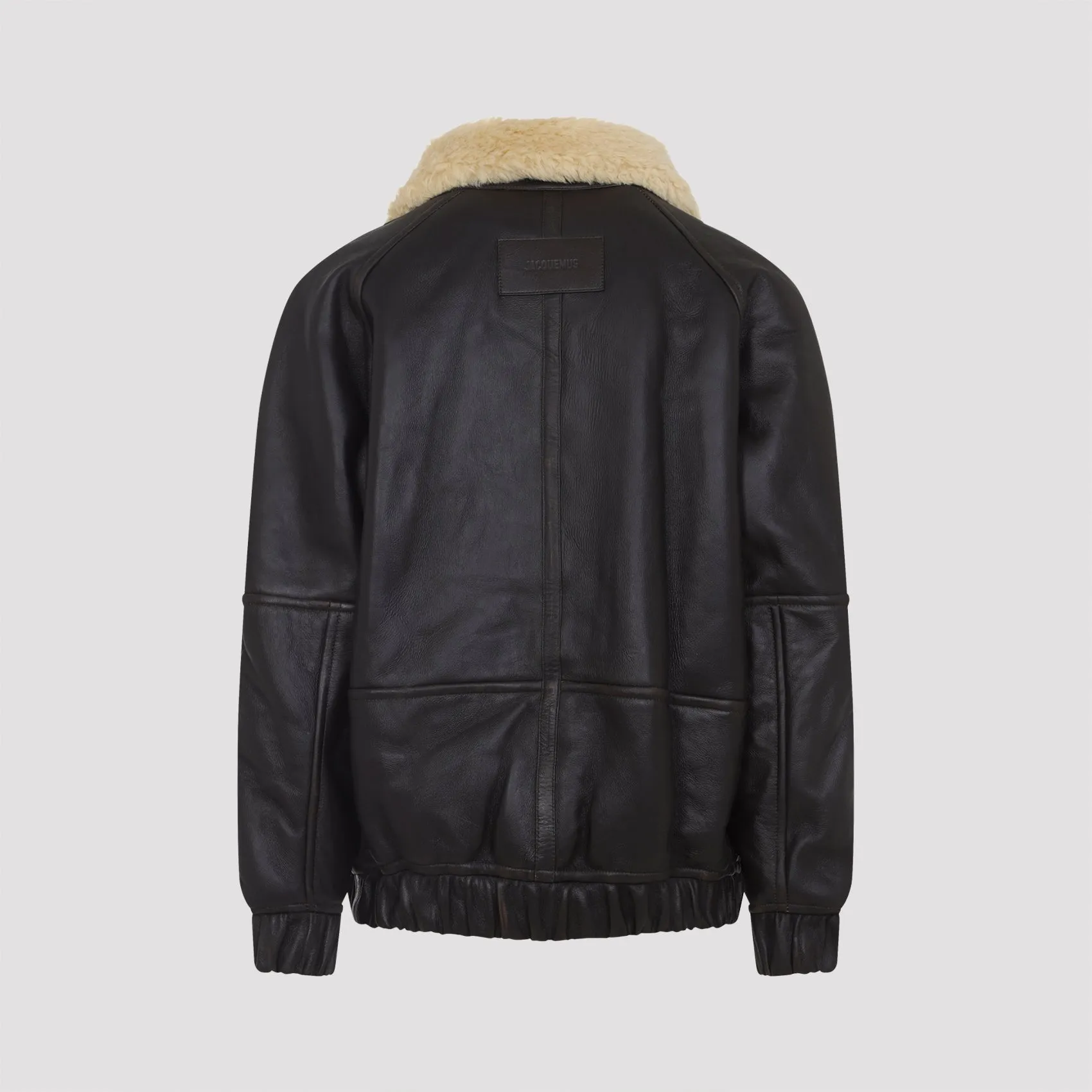 DARK BROWN BOMBARDIER LAMB LEATHER JACKET sold by Lord & Taylor product image thumbnail 4