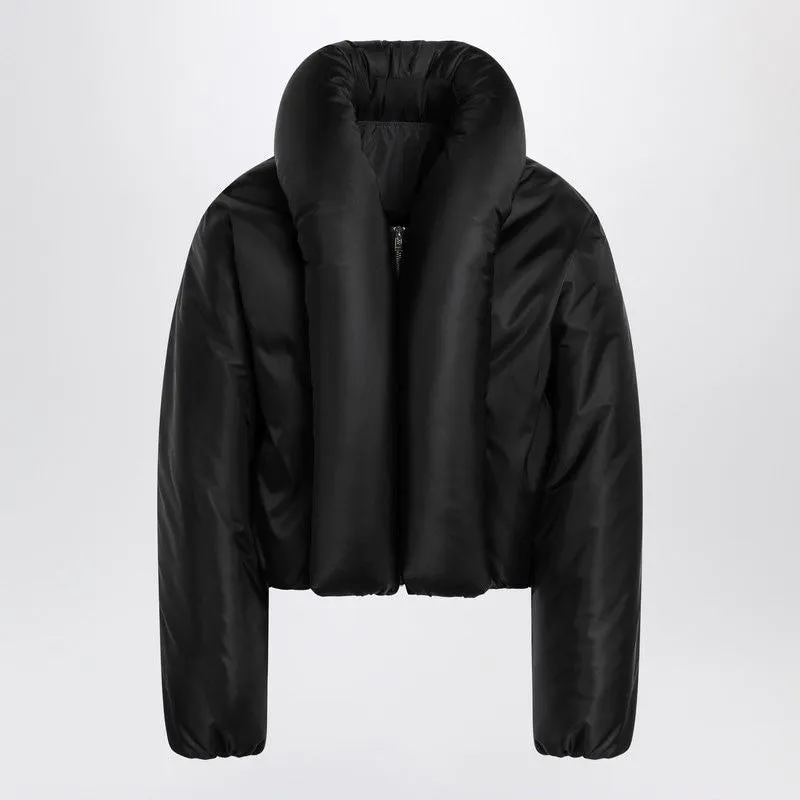 PADDED BOMBER IN BLACK TAFFETA made by Alaia
