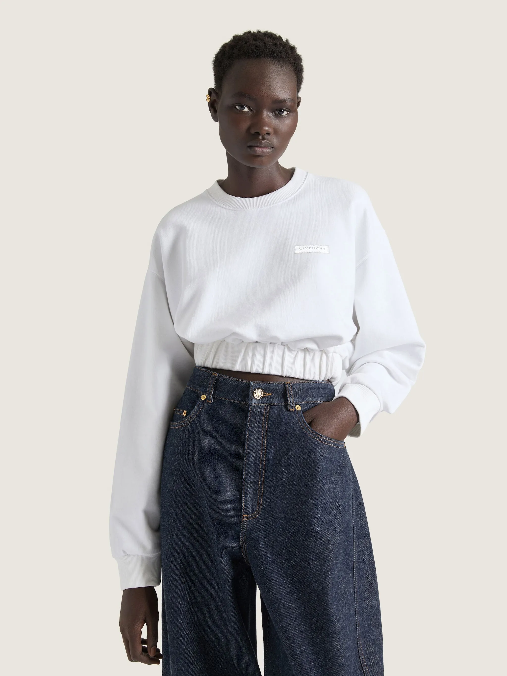 SHORT FLEECE SWEATSHIRT sold by Lord & Taylor product image thumbnail 3