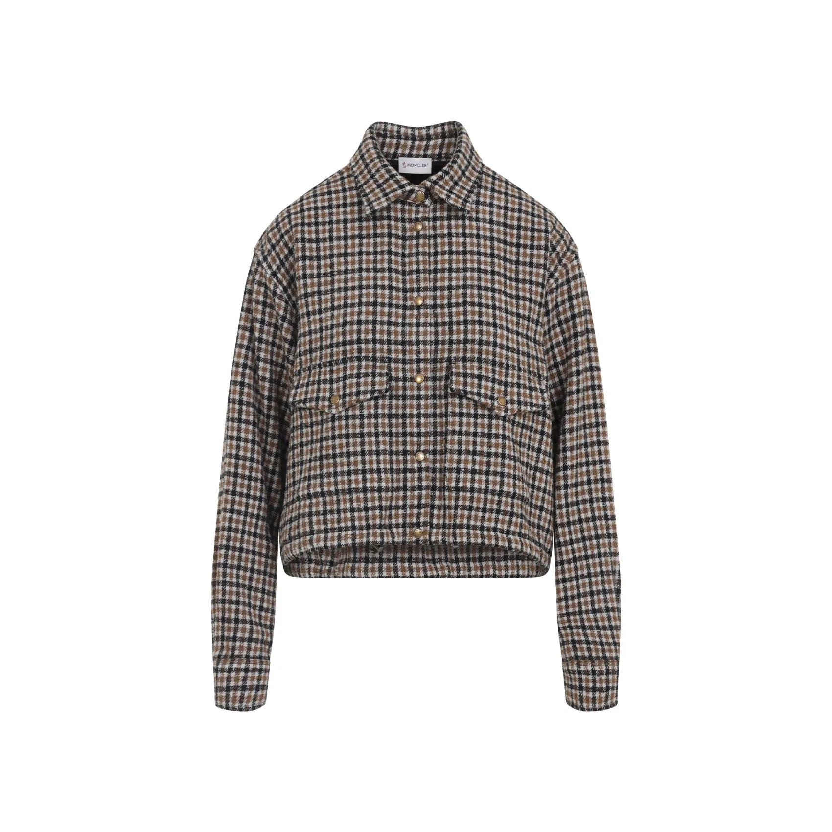 CHECK WOOL BLEND LONG-SLEEVED SHIRT sold by Lord & Taylor