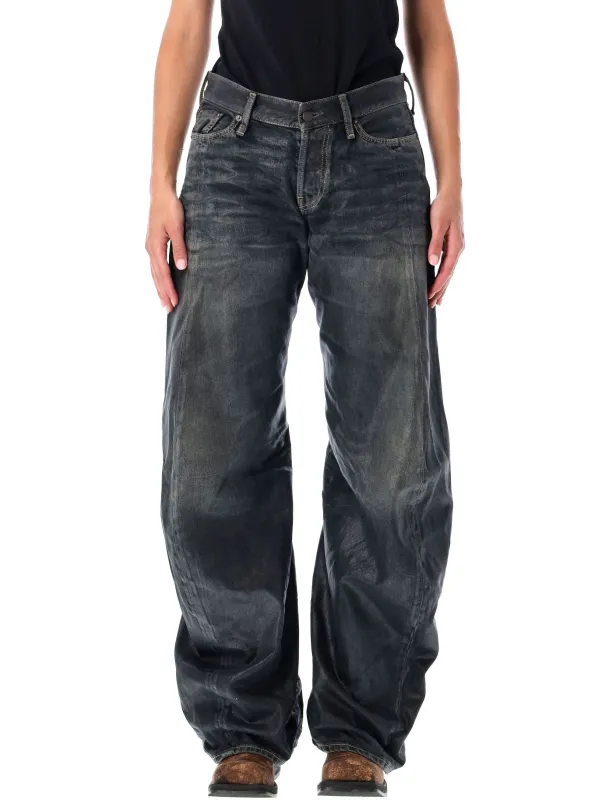 ACNE STUDIOS BLACK COATED LOOSE JEANS 2006F sold by Lord & Taylor