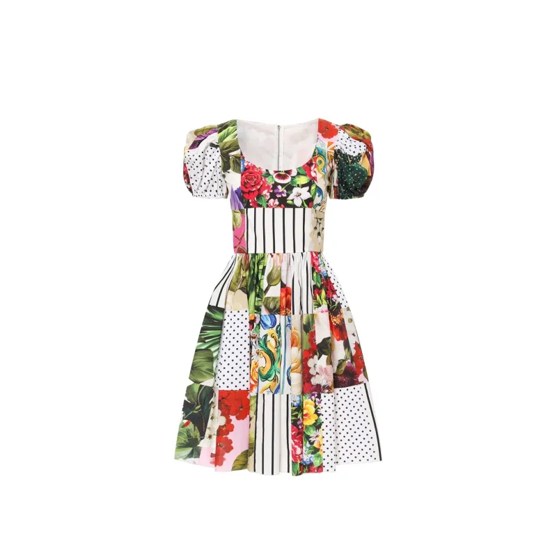 Dolce & Gabbana Patchwork Mini Dress sold by Lord & Taylor