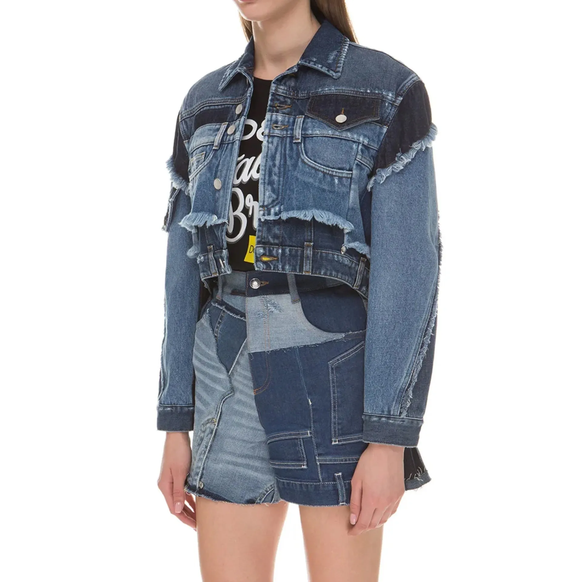 Dolce & Gabbana Denim Patchwork Jacket sold by Lord & Taylor product image thumbnail 2