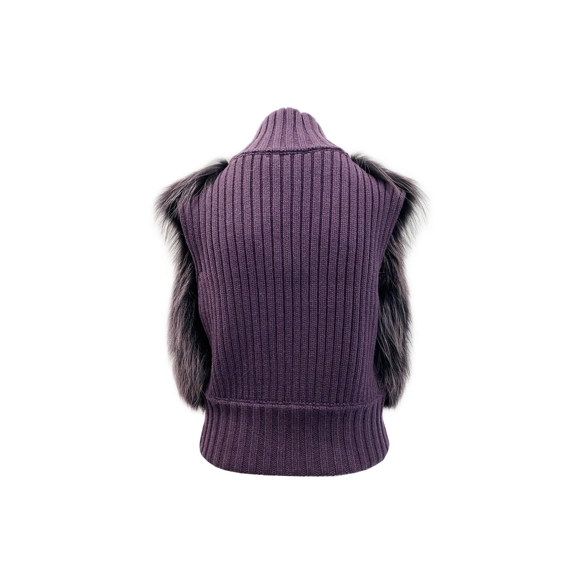 Fabiana Filippi Fox Fur Knitted Vest Jacket sold by Lord & Taylor product image thumbnail 3