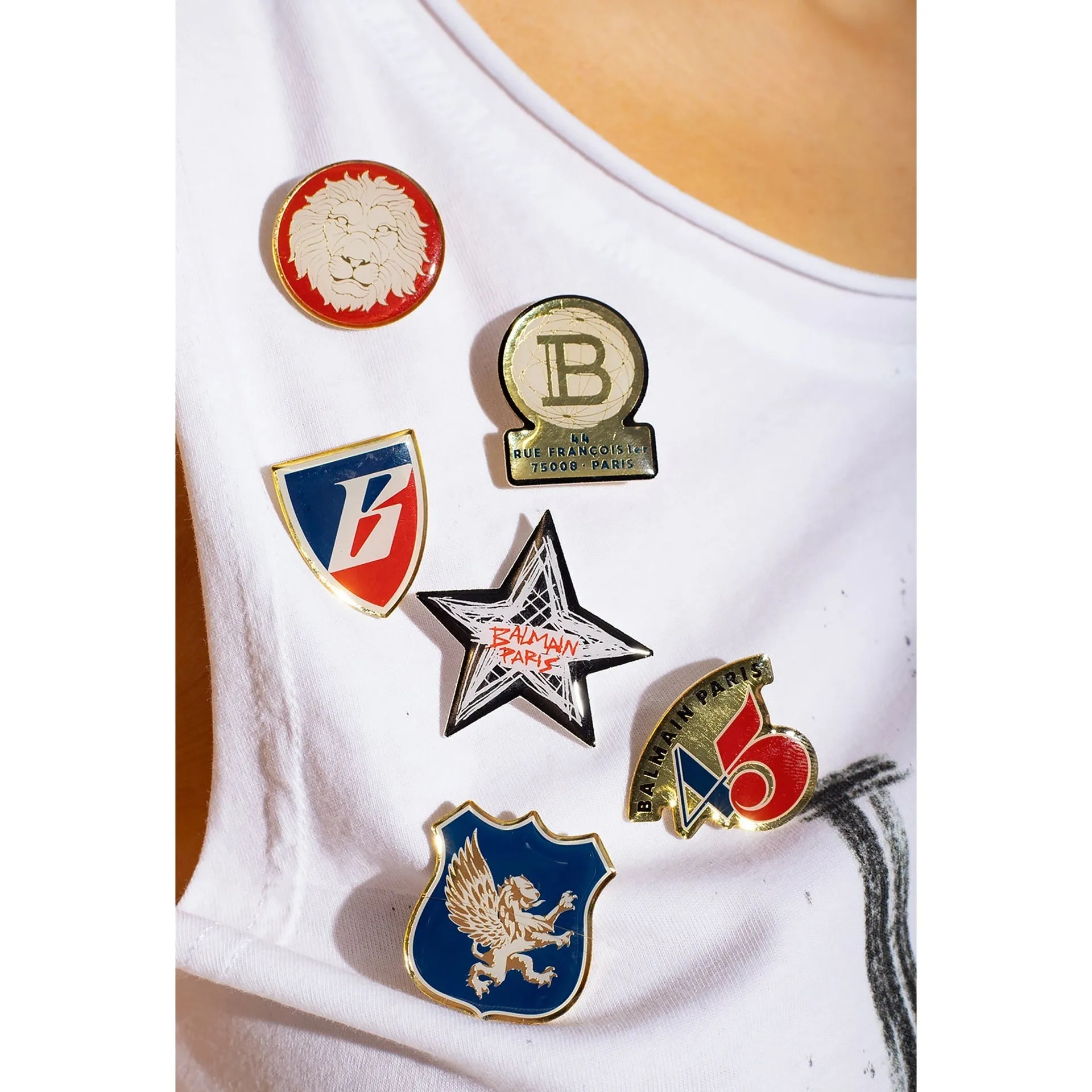 Balmain Printed Cotton Cropped T-Shirt sold by Lord & Taylor product image thumbnail 4