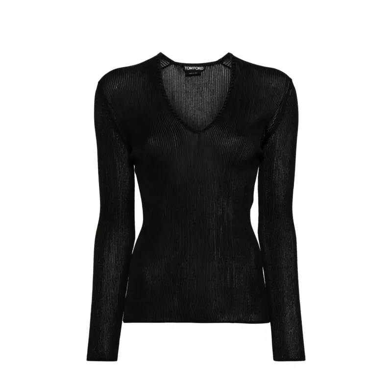 Tom Ford Sheer Fine-Ribbed Top sold by Lord & Taylor