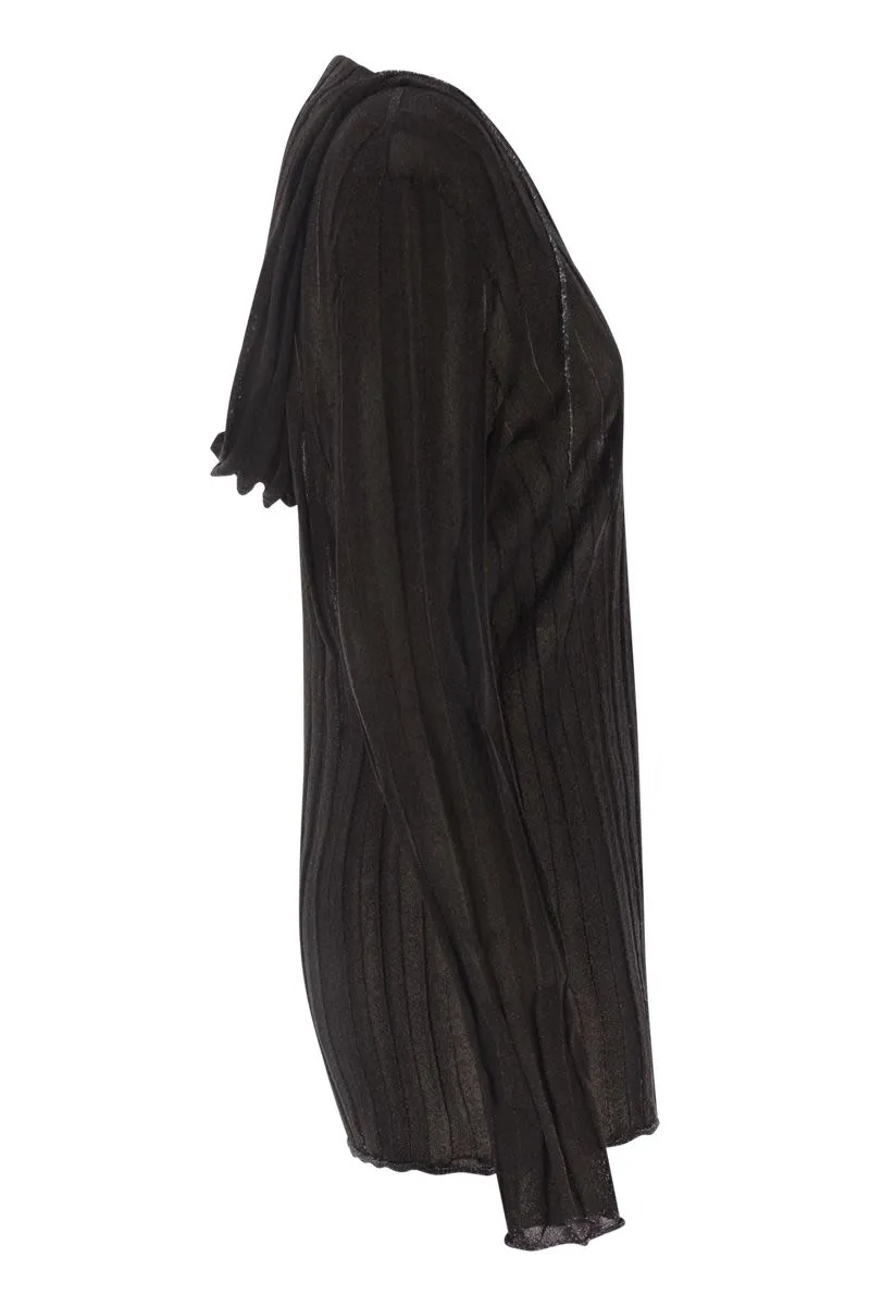 LUREX HOODED JUMPER sold by Lord & Taylor product image thumbnail 3