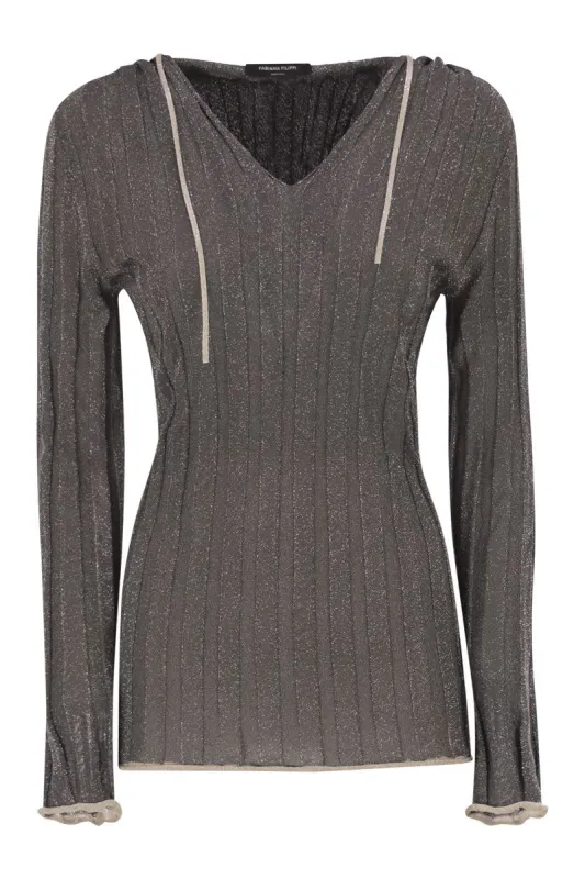 LUREX HOODED JUMPER sold by Lord & Taylor