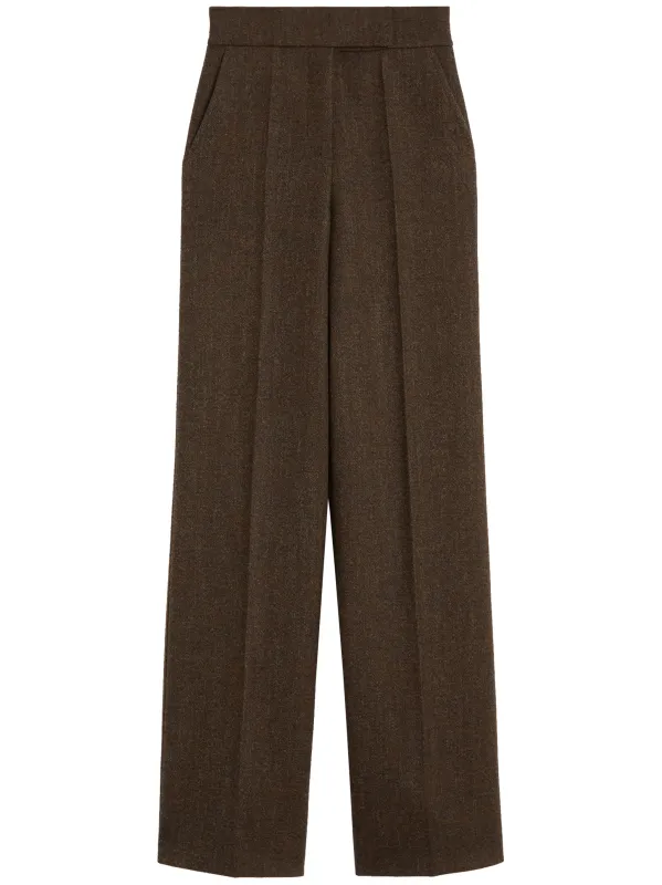 BILLY1234 - WIDE-LEG TROUSERS IN WOOL FLANNEL sold by Lord & Taylor