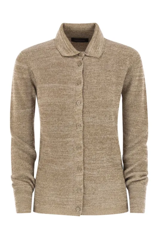SHIRT COLLAR JUMPER WITH BUTTONS sold by Lord & Taylor