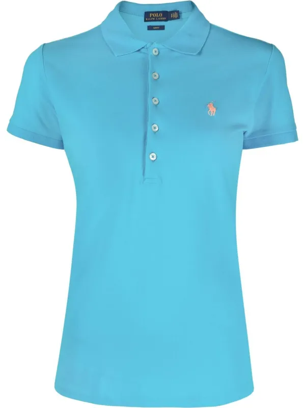 BLUE STRETCH POLO SHIRT sold by Lord & Taylor