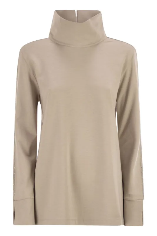 HIGH-NECK JUMPER IN VISCOSE BLEND sold by Lord & Taylor