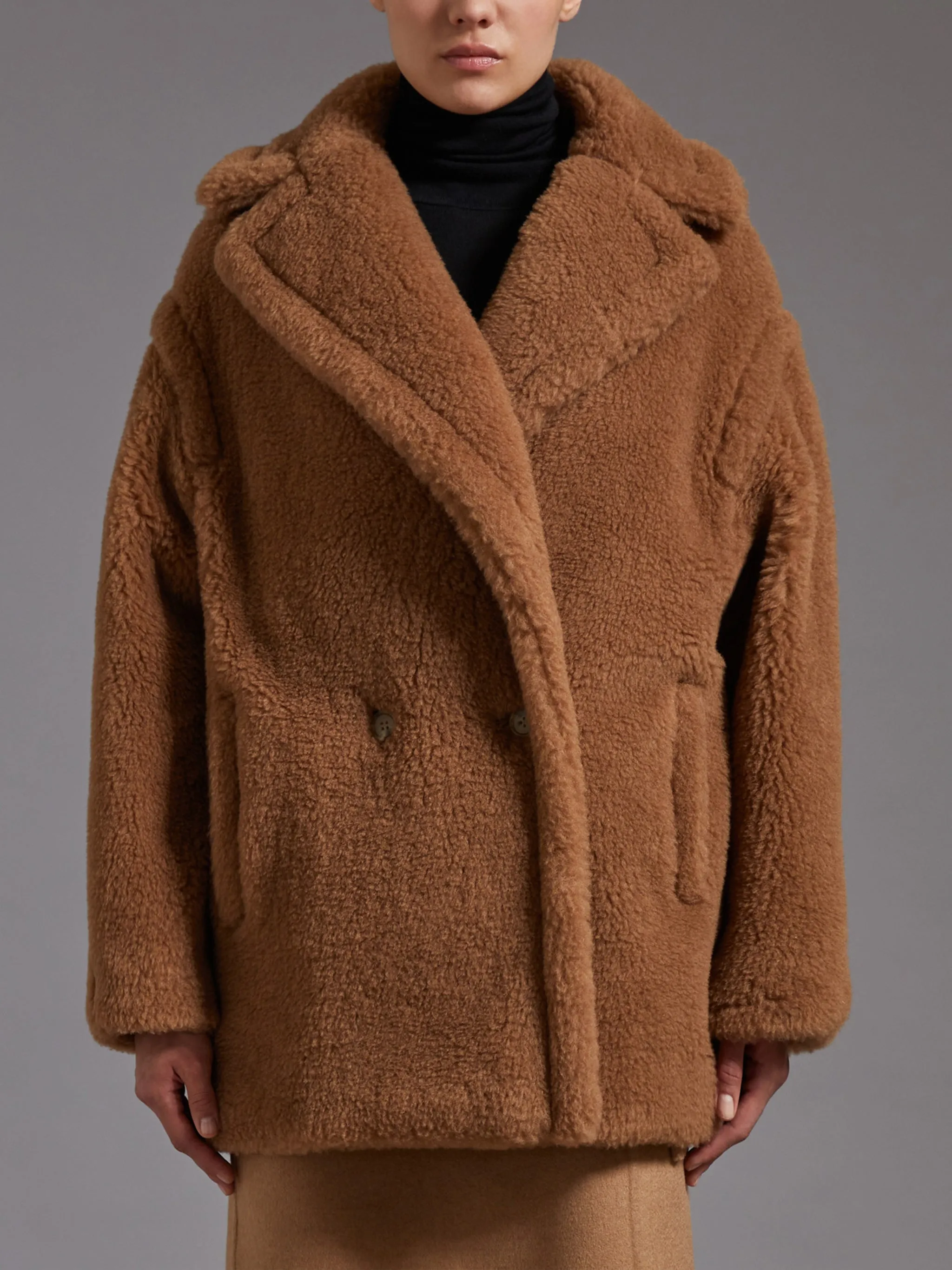 DRAMMA - TEDDY BEAR ICON COAT SHORT IN ALPACA AND WOOL sold by Lord & Taylor product image thumbnail 2