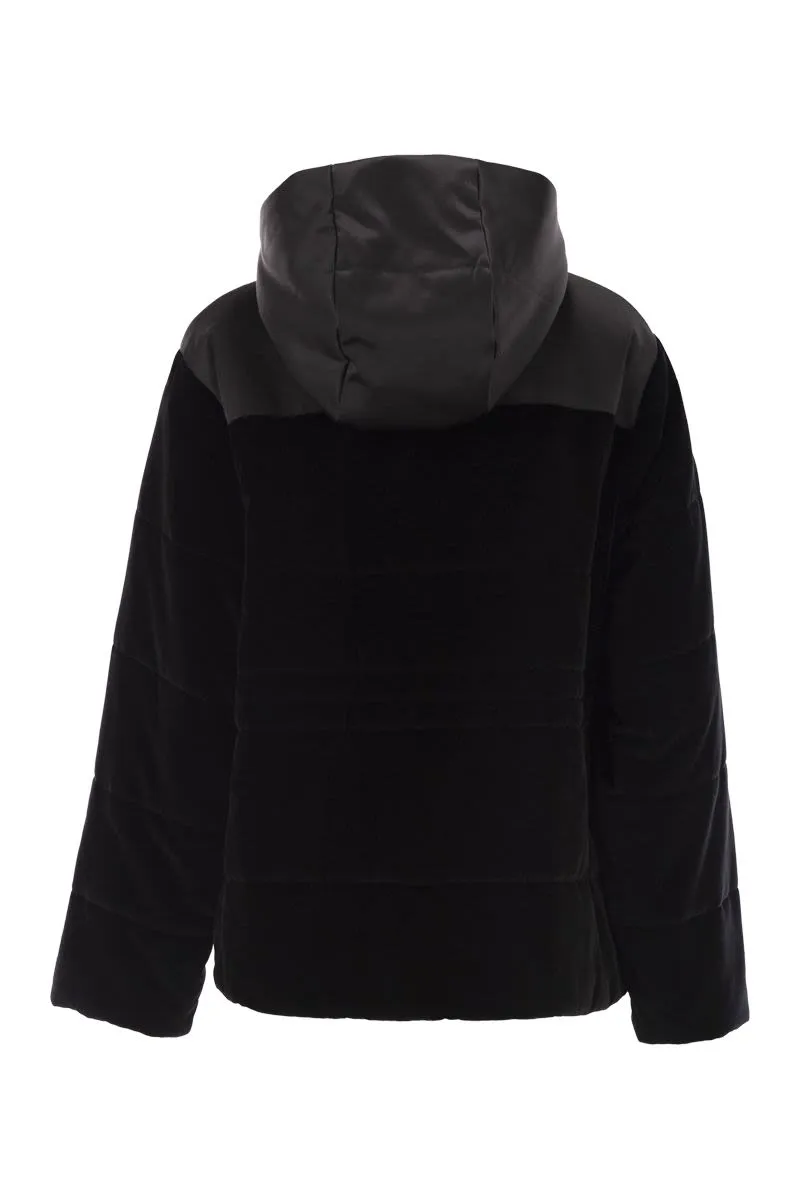 PADDED VELVET JACKET WITH HOOD sold by Lord & Taylor product image thumbnail 2