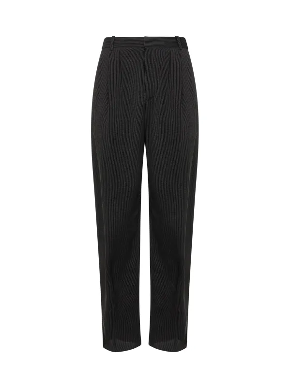 Black Striped Baggy Trousers sold by Lord & Taylor