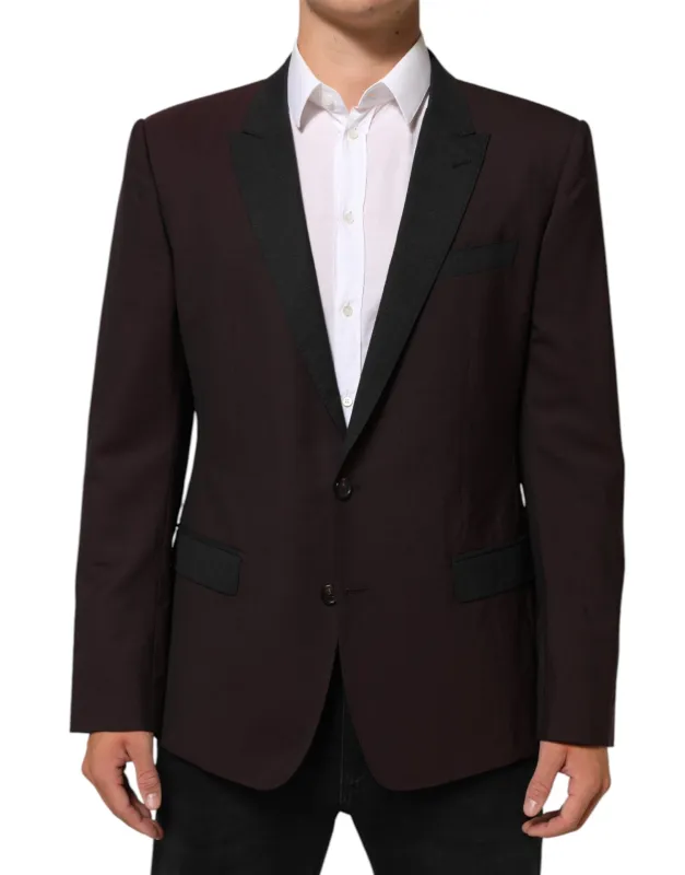 Maroon Wool 2 Buttons Suit Jacket Blazer sold by Lord & Taylor