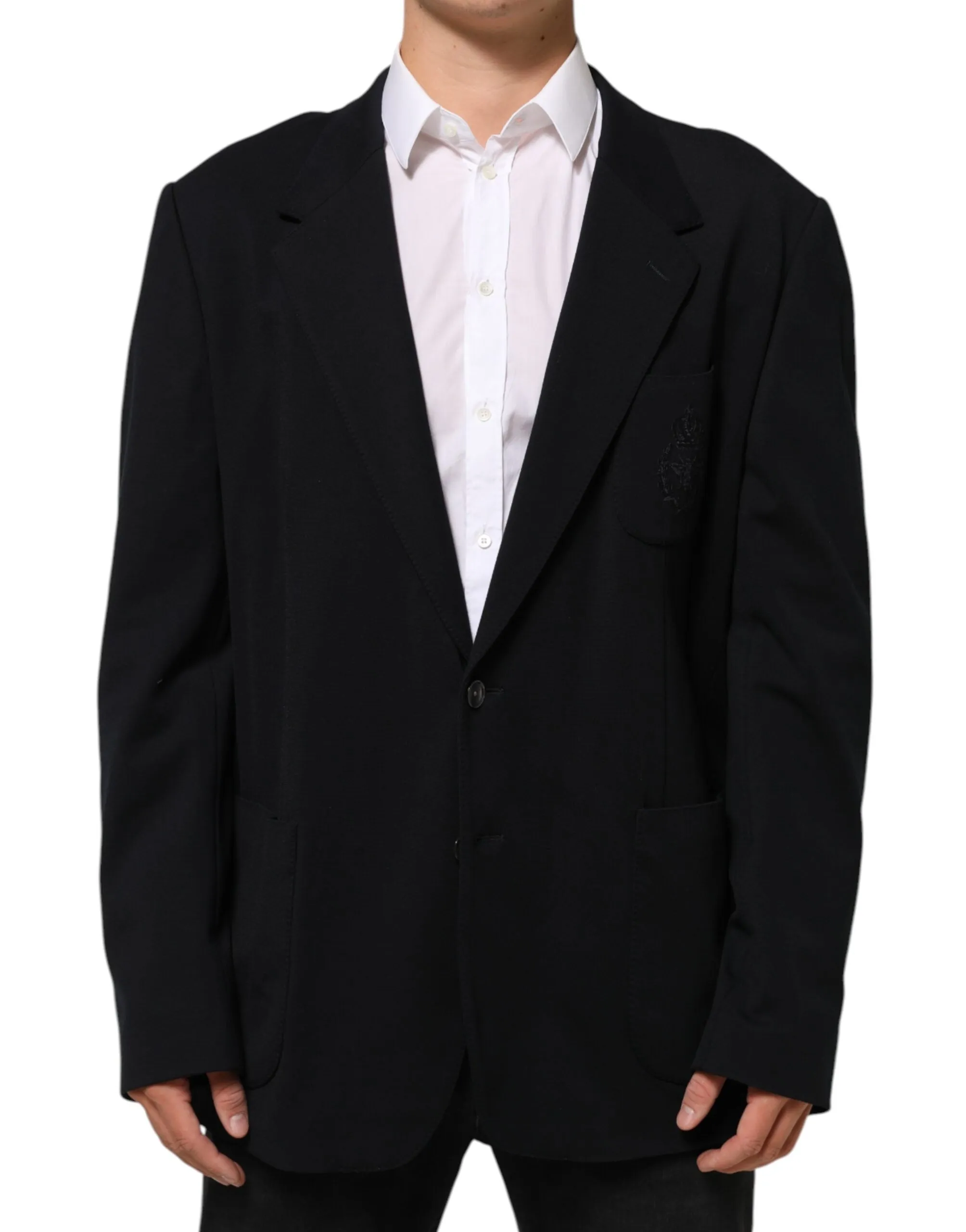 Black Viscose 2 Buttons Suit Jacket Blazer sold by Lord & Taylor