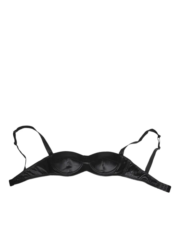 Black Silk Satin Wireless Lingerie Bra Underwear sold by Lord & Taylor
