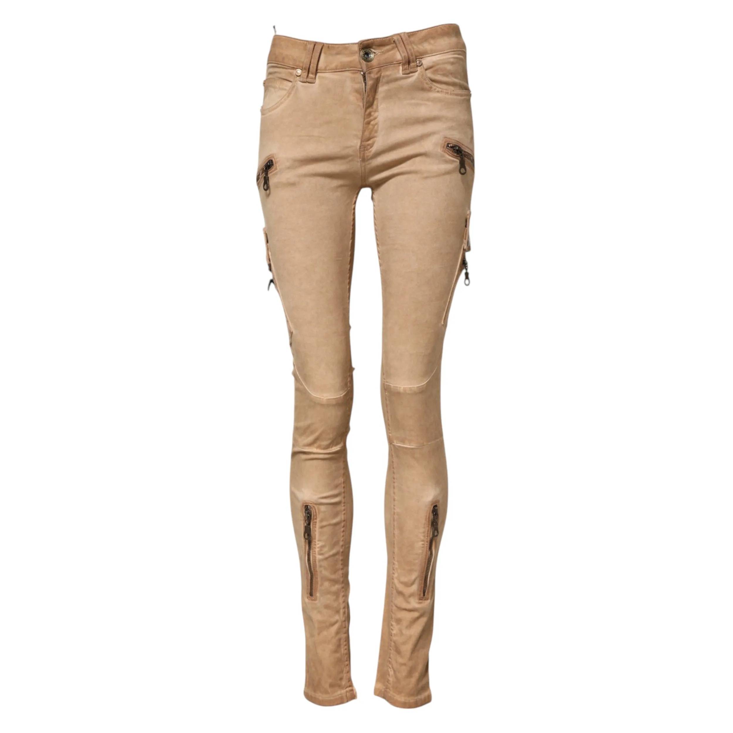 Brown Cotton Mid Waist Skinny Denim Jeans sold by Lord & Taylor product image thumbnail 5