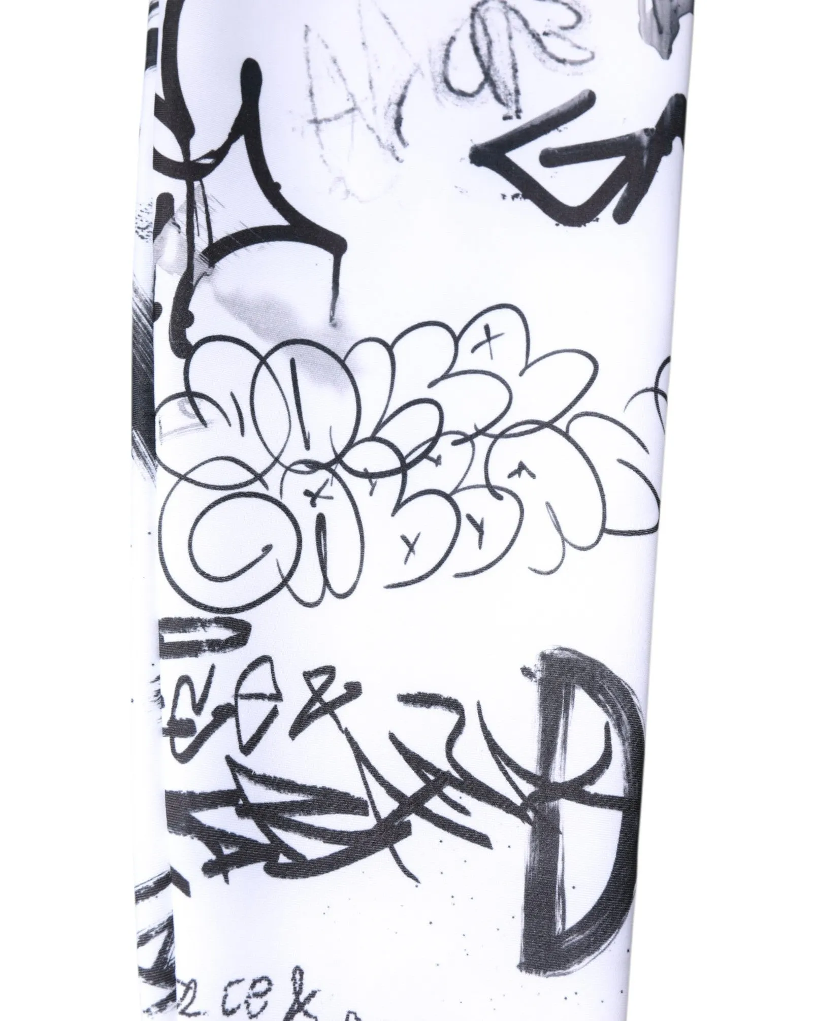White Graffiti Cotton Over Calf Stockings Socks sold by Lord & Taylor product image thumbnail 5