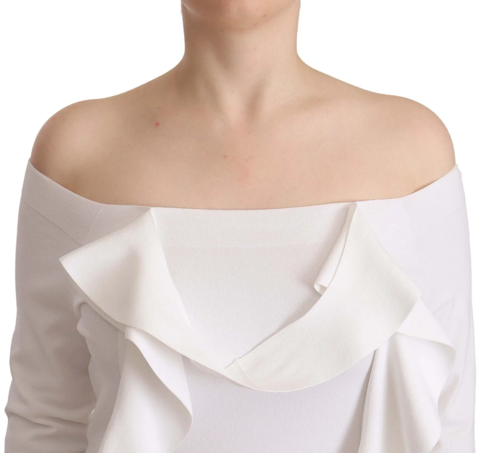 White Long Sleeves Off Shoulder Women Top Blouse sold by Lord & Taylor product image thumbnail 4