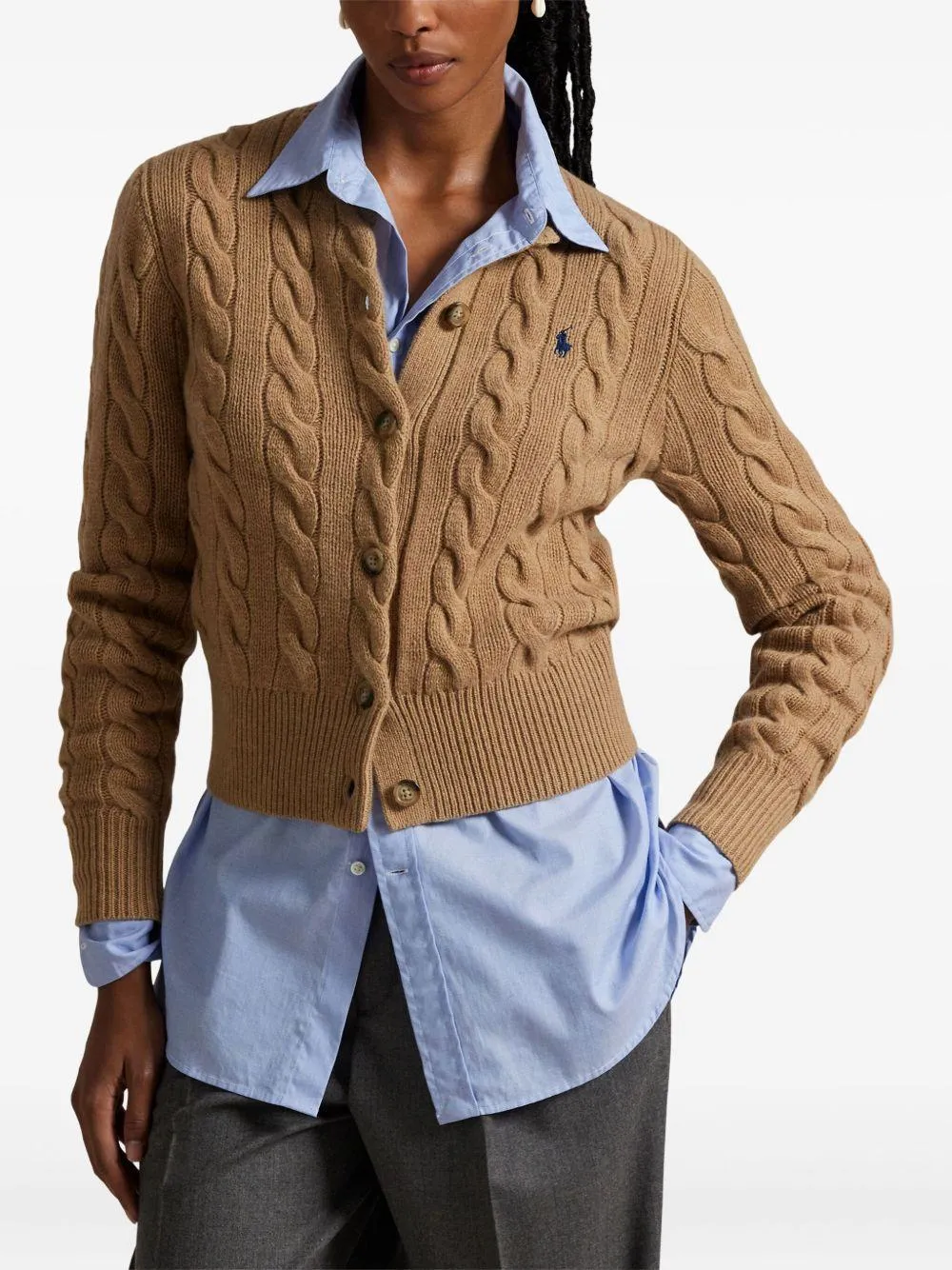 Wool and Cashmere Cardigan with Logo sold by Lord & Taylor product image thumbnail 4